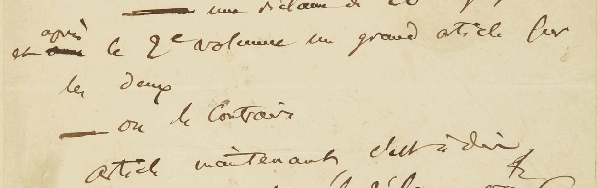 Lettre autographe signée "Ch. Baudelaire", datée "mardi 18 mars 1856"