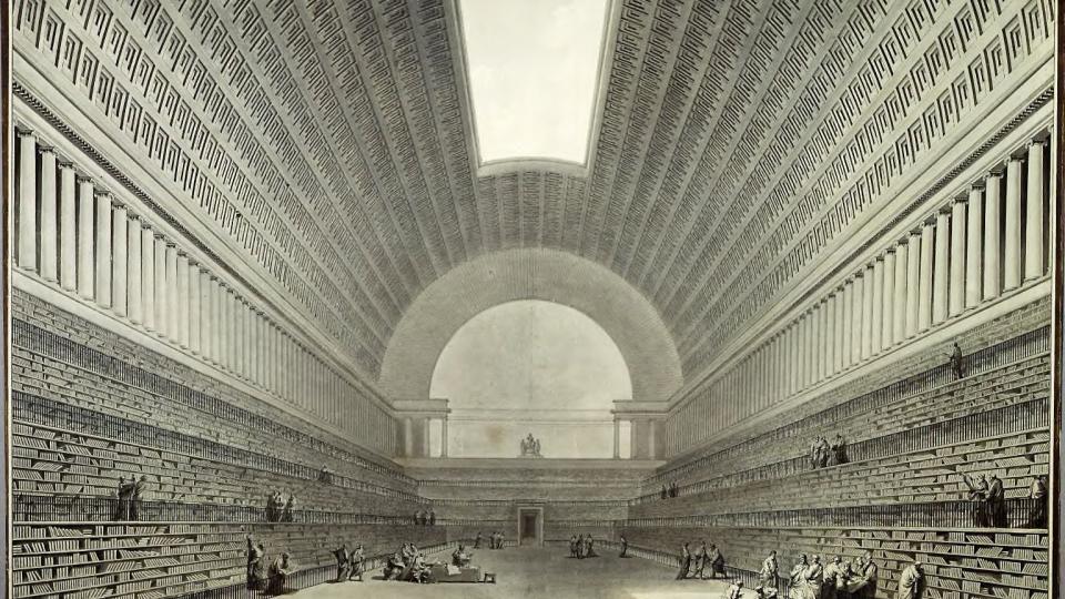 Projet de bibliothèque d'Étienne-Louis Boullée (1785)
